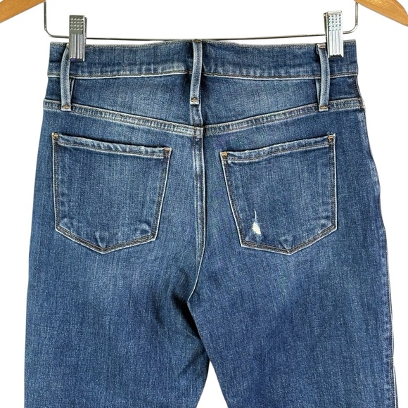 FRAME Jeans Size 25 Le Pixie Sylvie Slender Straight Denim Teigan Ave Wash - Picture 5 of 12